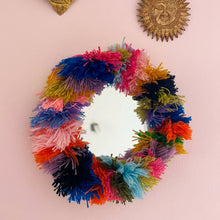 Load image into Gallery viewer, Miroir froufrous multicolore fait main au Maroc – vue 2