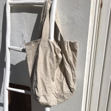 Charger l'image dans la galerie, Cabas oversize greige chiné en toile